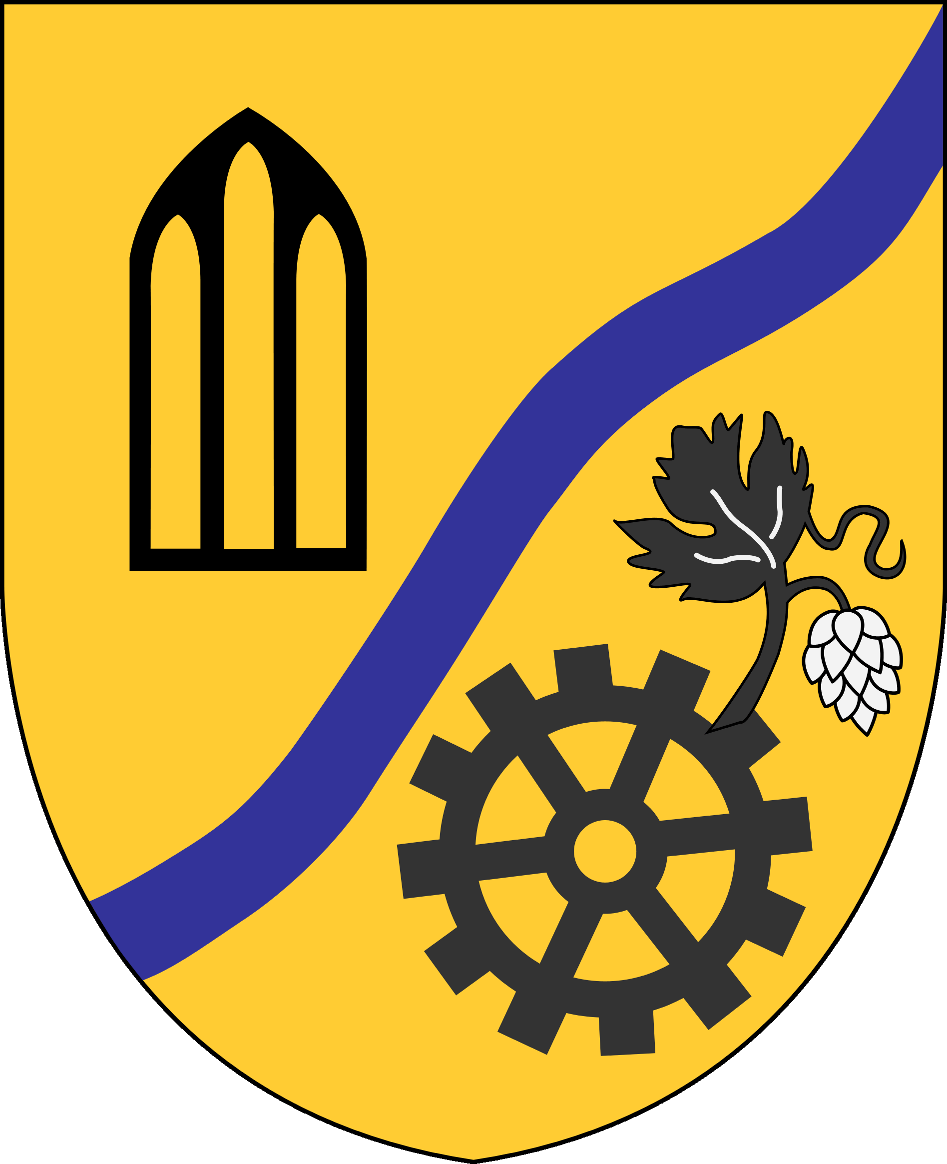 Bild vergrern: Wappen der Gemeinde Rhn