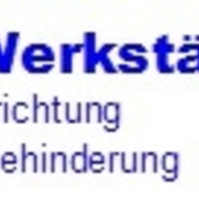 Logo: Firmenname mit blauer Schrift