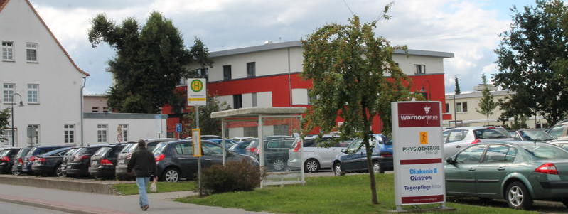 Blick auf die Warnow-Klinik in Bützow