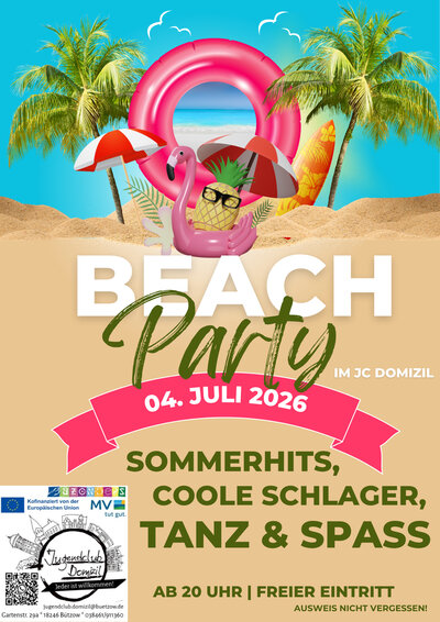 Bild vergr&ouml;&szlig;ern: 09 Domi Beach Party Poster