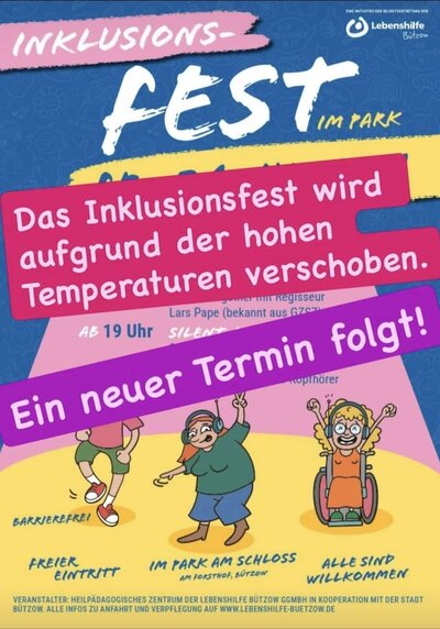 Bild vergr&ouml;&szlig;ern: Inklusionsfest 26.06. - Absage