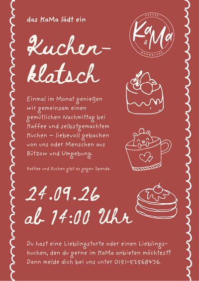 Bild vergr&ouml;&szlig;ern: Kuchenklatsch im KaMa
